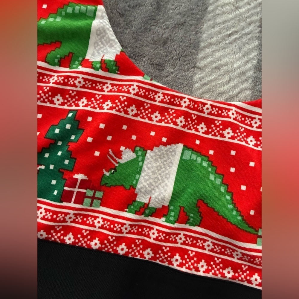 Me Undies Christmas Cozy Dino Bralette Large Holiday Nwt — image 3 of 5